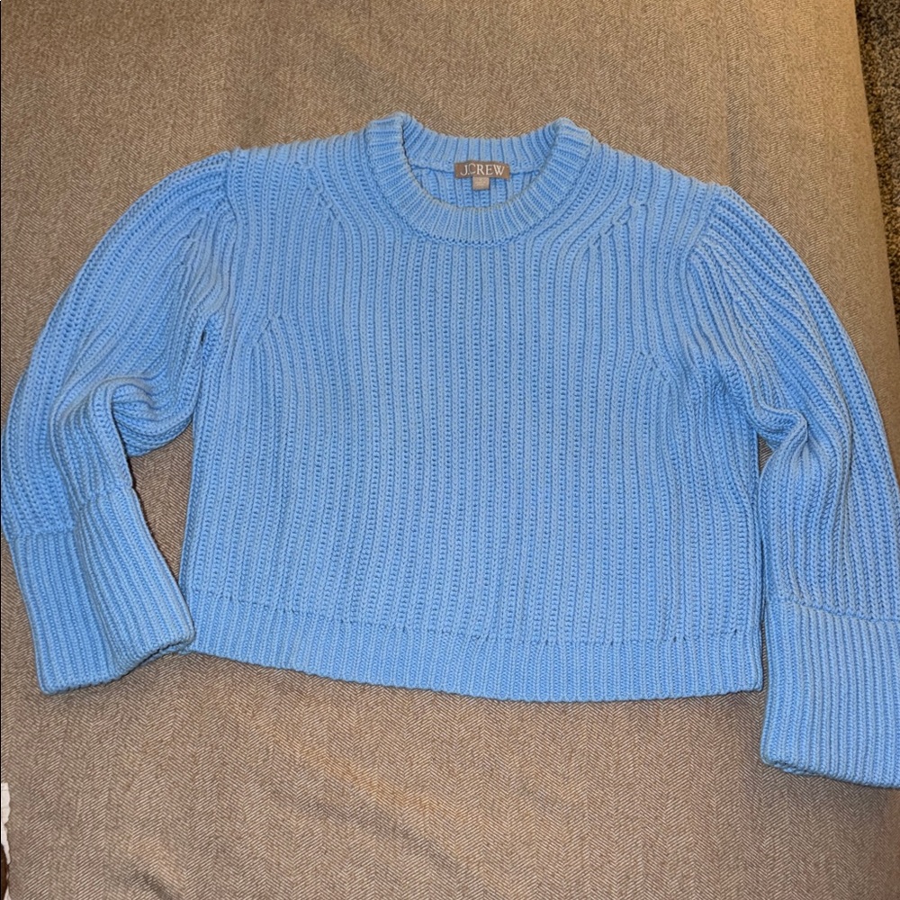 J. Crew Light Blue Women's Crew Neck Sweater